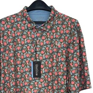 NEW Good Good Golf Through The Green Polo Mens 2XL Floral Performance $74.99